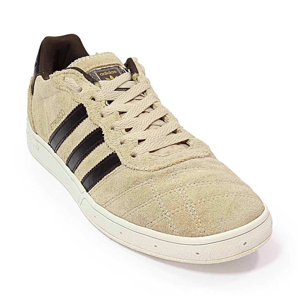 Adidas Men's Etrusco Sneakers Tan Suede Leather Retro Low Top Athletic Shoes 8